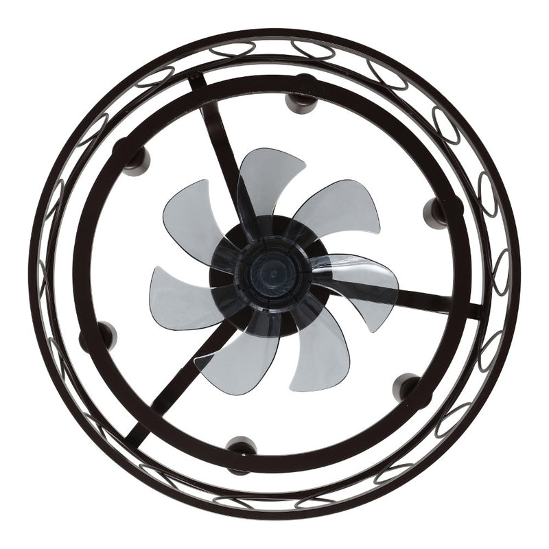 Celeste 21.6" 6-Light Industrial Farmhouse 6-Speed Metal Mobile-App/Remote-Controlled Caged LED Ceiling Fan - JONATHAN Y
