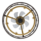 Celeste 21.6" 6-Light Industrial Farmhouse 6-Speed Metal Mobile-App/Remote-Controlled Caged LED Ceiling Fan - JONATHAN Y