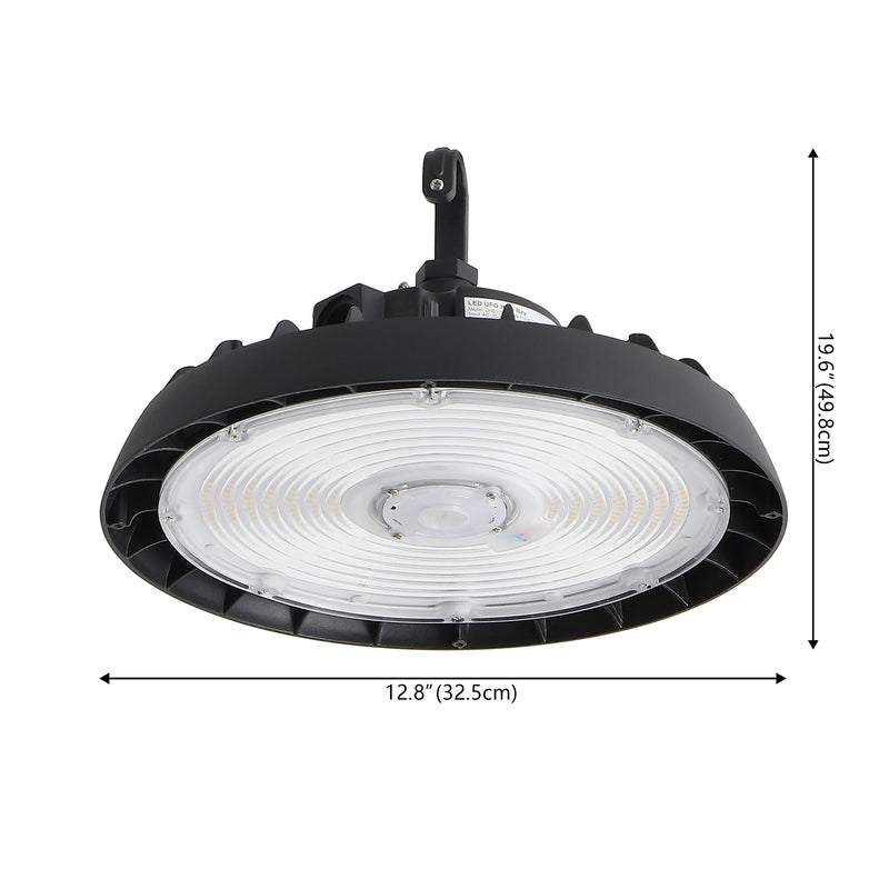 12 in. 200-Watt Integrated LED High Bay Indoor/Outdoor UFO Light with 26000 Lumens 5000K - JONATHAN Y