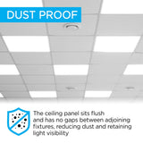 2 ft. X 2 ft. 40-Watt Dimmable Integrated LED Flat Panel Flush Mount Light with 4400 Lumens 5000K - JONATHAN Y