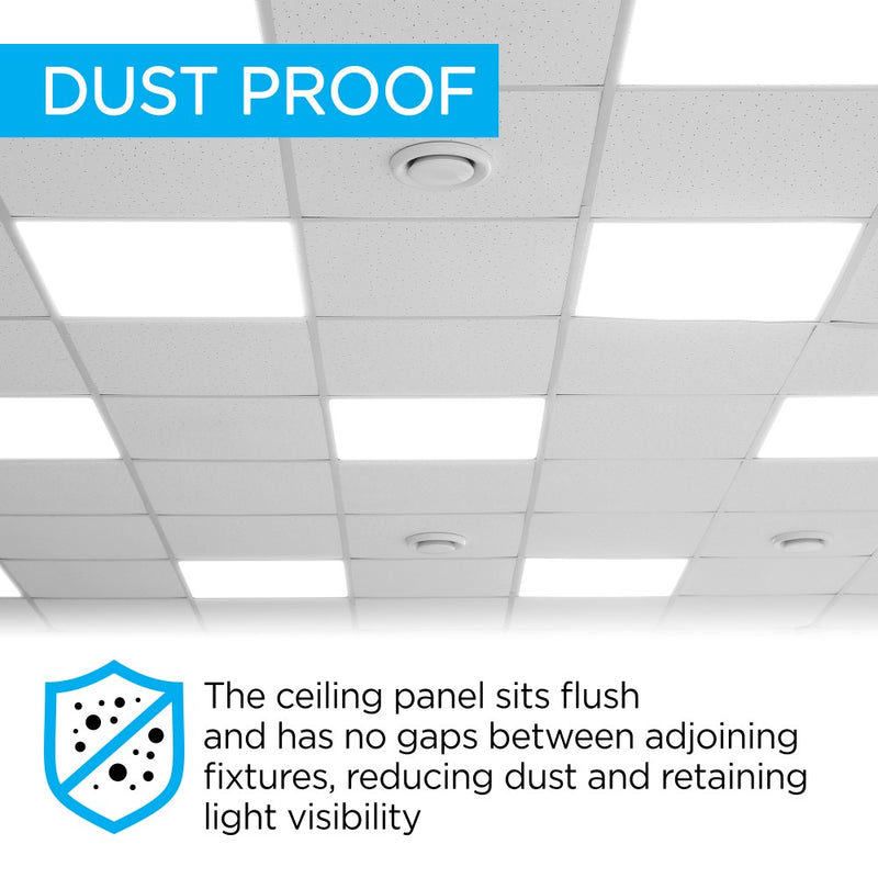 2 ft. X 2 ft. 40-Watt Dimmable Integrated LED Flat Panel Flush Mount Light with 4400 Lumens 5000K - JONATHAN Y