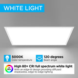 2 ft. X 4 ft. 50-Watt Dimmable Integrated LED Flat Panel Flush Mount Light with 5500 Lumens 5000K - JONATHAN Y