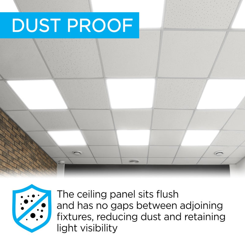 2 ft. X 4 ft. 50-Watt Dimmable Integrated LED Flat Panel Flush Mount Light with 5500 Lumens 5000K - JONATHAN Y