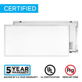 2 ft. X 4 ft. 50-Watt Dimmable Integrated LED Flat Panel Flush Mount Light with 5500 Lumens 5000K - JONATHAN Y