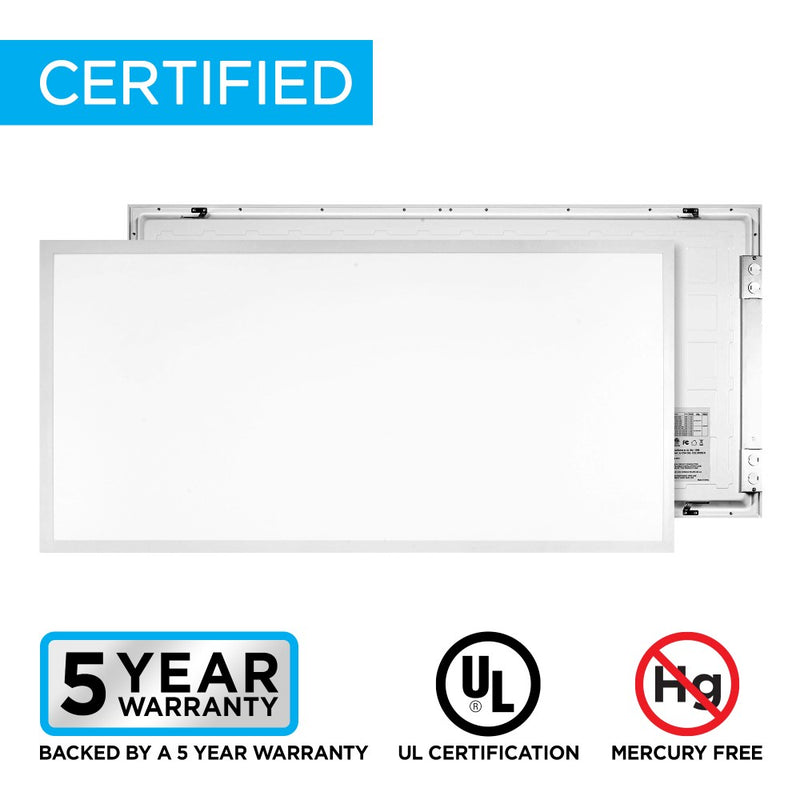 2 ft. X 4 ft. 50-Watt Dimmable Integrated LED Flat Panel Flush Mount Light with 5500 Lumens 5000K - JONATHAN Y