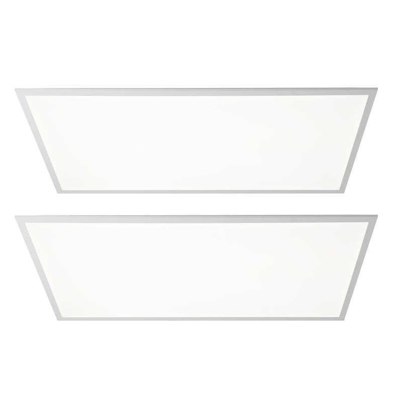2 ft. X 4 ft. 50-Watt Dimmable Integrated LED Flat Panel Light with 5500 Lumens 5000K Set 2