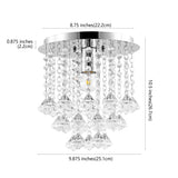 Lillibet 9.88" Traditional Transitional Iron LED Semi Flush Mount - JONATHAN Y