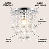 Lillibet 9.88" Traditional Transitional Iron LED Semi Flush Mount - JONATHAN Y