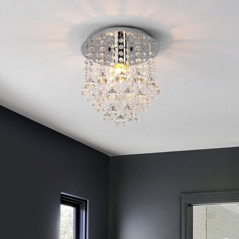 Lillibet 9.88" Traditional Transitional Iron LED Semi Flush Mount - JONATHAN Y