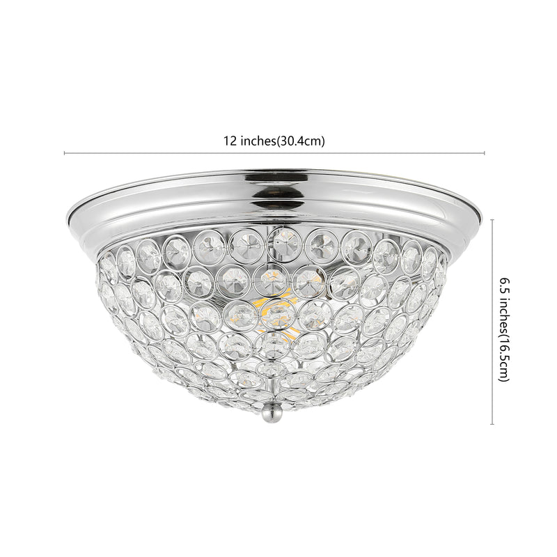 Malia 12" Traditional Transitional Iron LED Flush Mount - JONATHAN Y