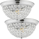 Malia 12" Traditional Transitional Iron LED Flush Mount - JONATHAN Y