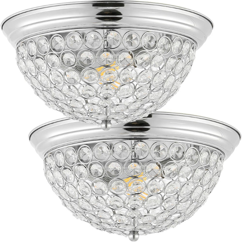 Malia 12" Traditional Transitional Iron LED Flush Mount - JONATHAN Y