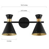 Elroy 18.25" Iron Retro Contemporary LED Track Light - JONATHAN Y