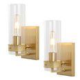 Brass Gold/Clear (Set of 2)
