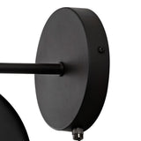 Tierra 7" Modern Midcentury Iron LED Sconce with Pull-Chain Switch - JONATHAN Y
