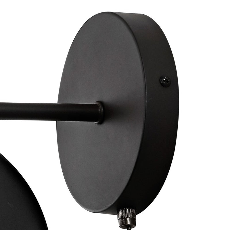Tierra 7" Modern Midcentury Iron LED Sconce with Pull-Chain Switch - JONATHAN Y