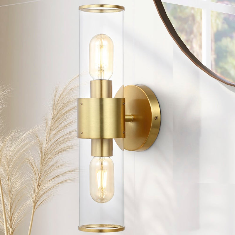 Quinn 15.5"  Mid-Century Modern Iron/Acrylic LED Sconce - JONATHAN Y