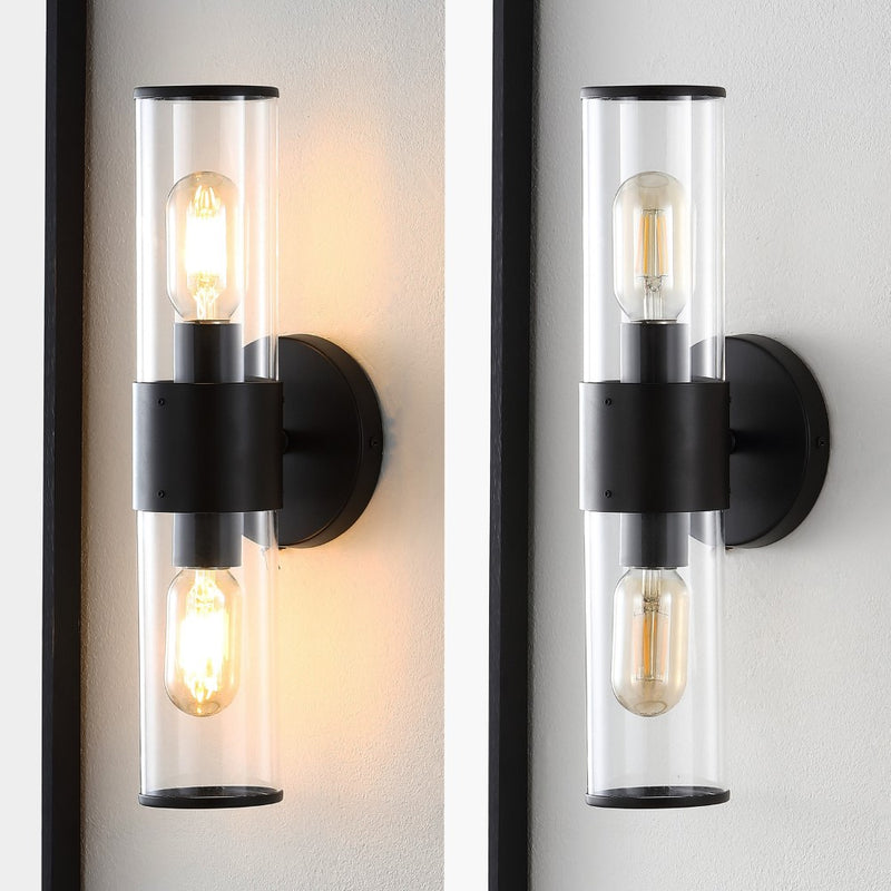 Quinn 15.5"  Mid-Century Modern Iron/Acrylic LED Sconce - JONATHAN Y