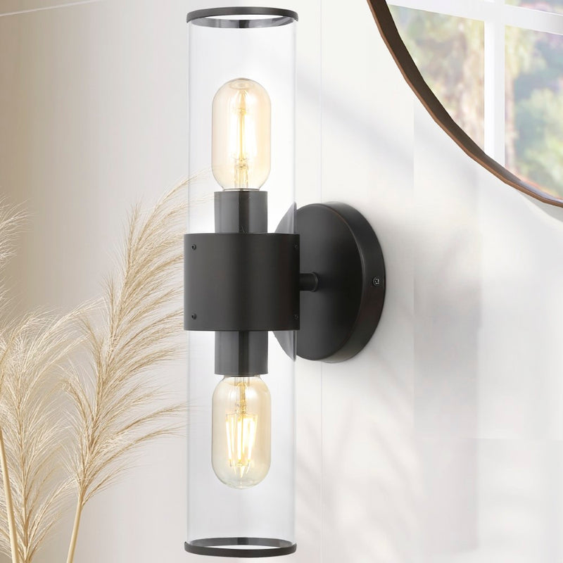 Quinn 15.5"  Mid-Century Modern Iron/Acrylic LED Sconce - JONATHAN Y