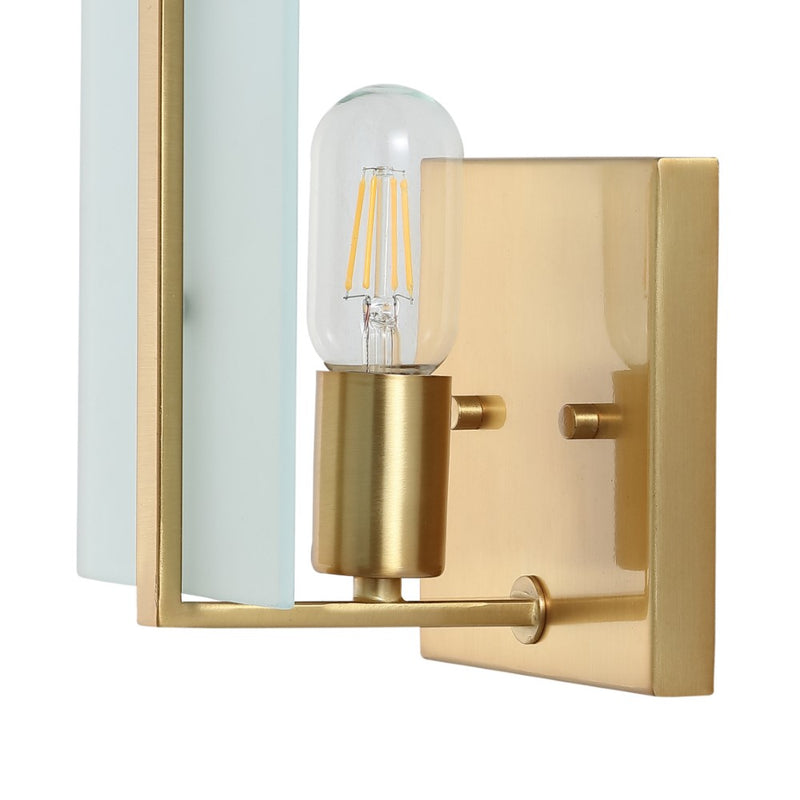 Mila 5.5" Modern Coastal Iron/Glass LED Sconce - JONATHAN Y