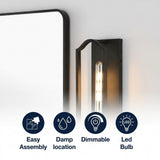 Chloe 4.75" Modern Bohemian Iron LED Sconce Black/Brass Gold / 1 Socket – ICONS