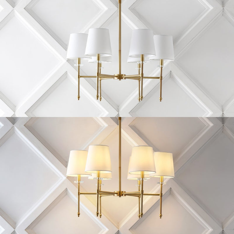 Sophie 38.5" Modern Midcentury Iron Linear LED Pendant - JONATHAN Y
