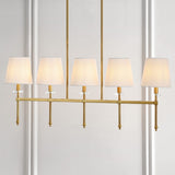 Sophie 38.5" Modern Midcentury Iron Linear LED Pendant - JONATHAN Y