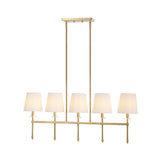 Sophie 38.5" Modern Midcentury Iron Linear LED Pendant - JONATHAN Y