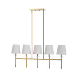 Sophie 38.5" Modern Midcentury Iron Linear LED Pendant - JONATHAN Y