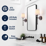 Olivia Modern Midcentury LED Vanity