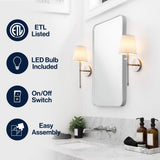 Olivia Modern Midcentury LED Vanity