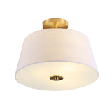 Isabella 15" Modern Midcentury Iron LED Semi Flush Mount