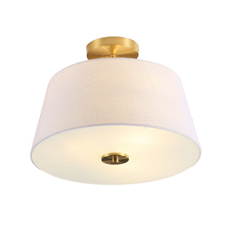 Isabella 15" Modern Midcentury Iron LED Semi Flush Mount