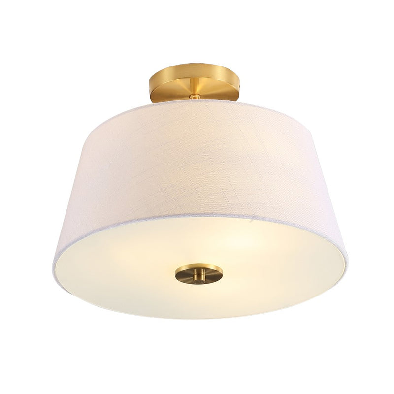Isabella 15" Modern Midcentury Iron LED Semi Flush Mount
