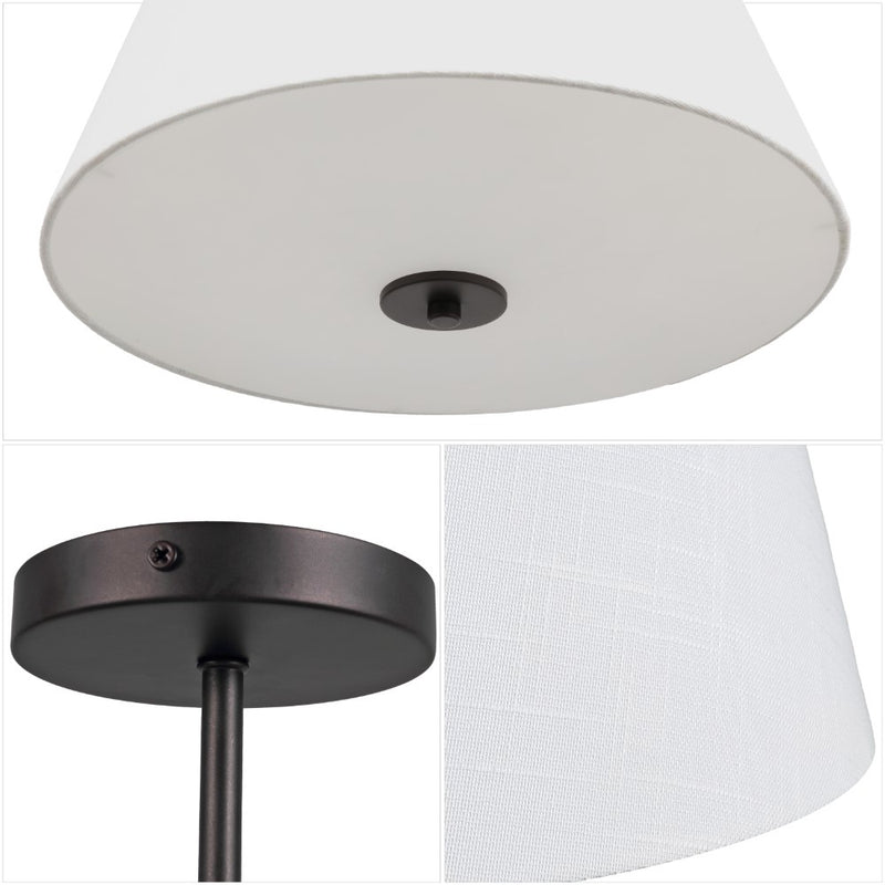 Isabella 15" Modern Midcentury Iron LED Semi Flush Mount