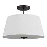 Isabella 15" Modern Midcentury Iron LED Semi Flush Mount