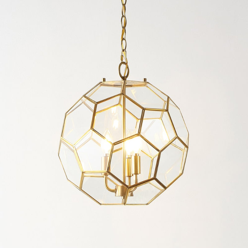 Bee 13.5" Modern Bohemian Iron/Glass LED Pendant - JONATHAN Y