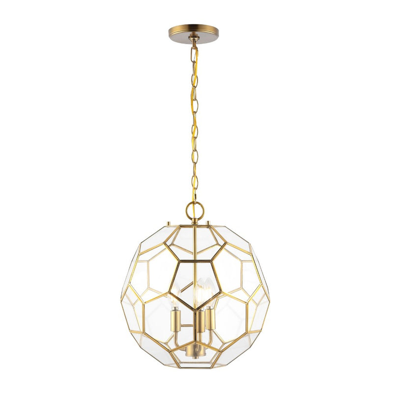 Bee 13.5" Modern Bohemian Iron/Glass LED Pendant - JONATHAN Y