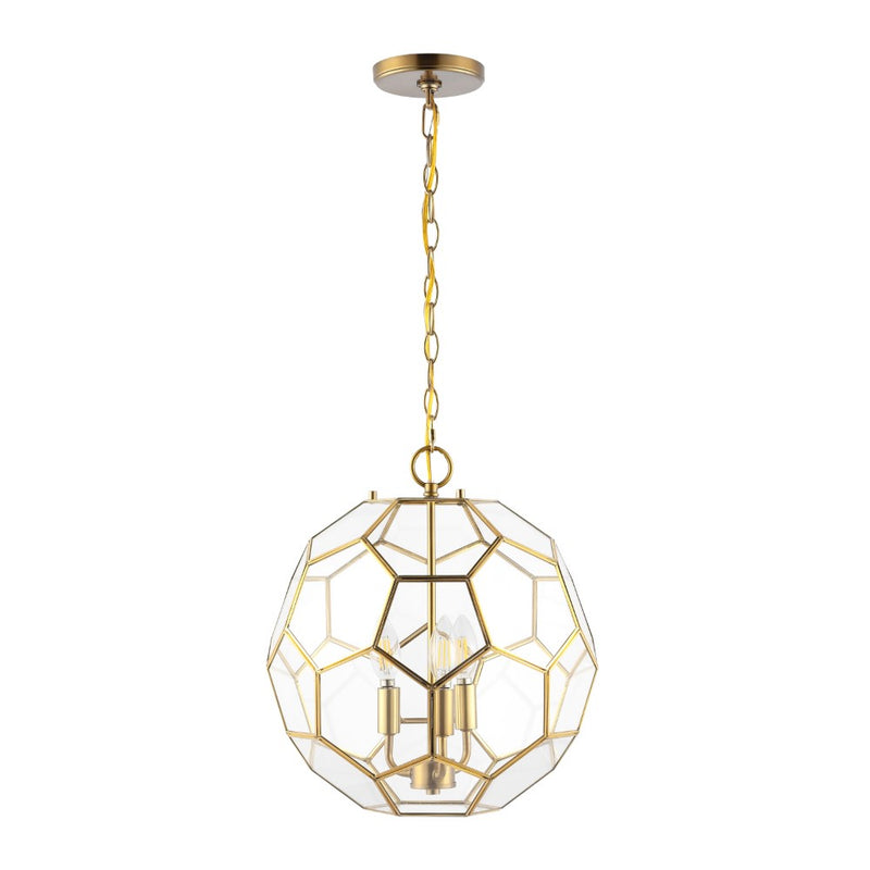 Bee 13.5" Modern Bohemian Iron/Glass LED Pendant - JONATHAN Y