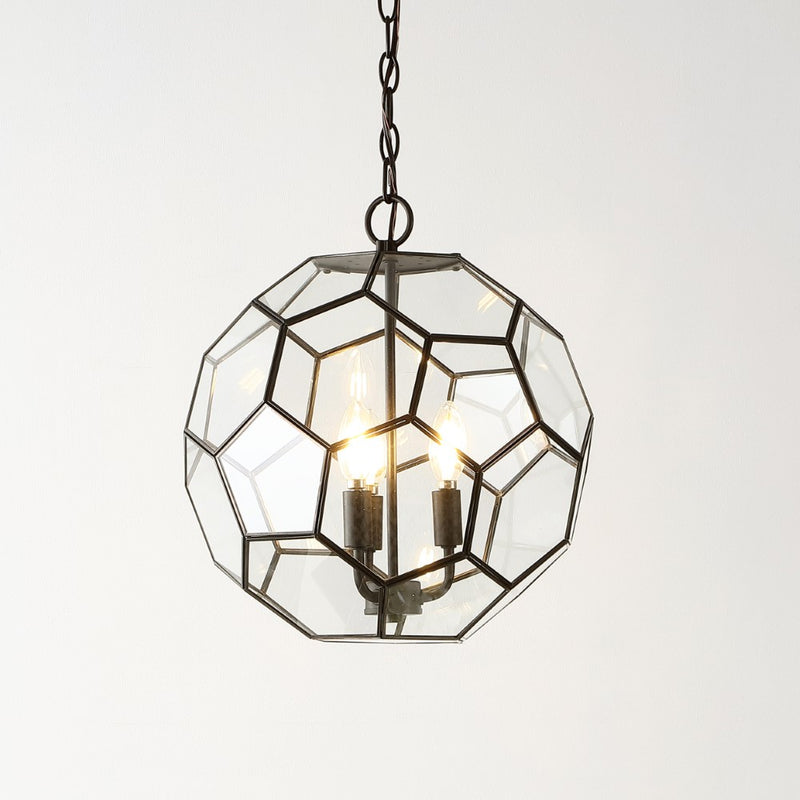 Bee 13.5" Modern Bohemian Iron/Glass LED Pendant - JONATHAN Y