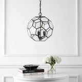 Bee 13.5" Modern Bohemian Iron/Glass LED Pendant - JONATHAN Y