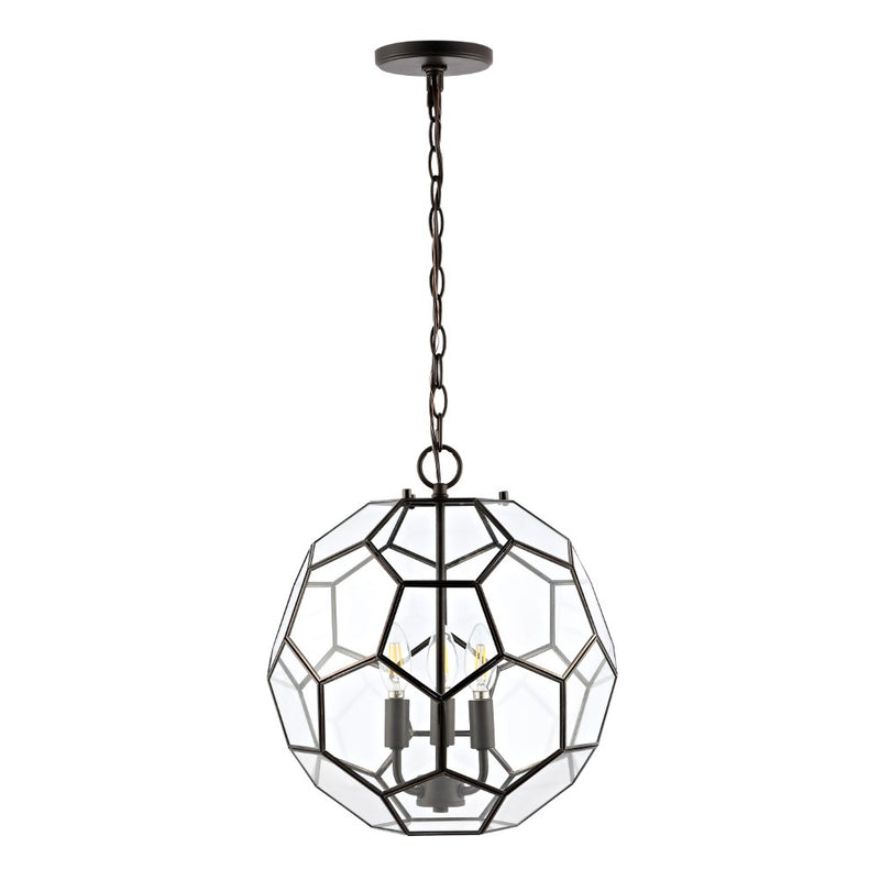 Bee 13.5" Modern Bohemian Iron/Glass LED Pendant - JONATHAN Y