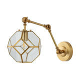 Honeycomb 7.5"  Modern Contemporary Arm-Adjustable Iron/Glass LED Sconce - JONATHAN Y