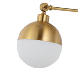 Alba 8"  Mid-Century Modern Arm-Adjustable Iron/Glass LED Sconce