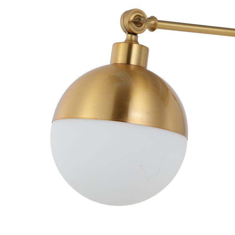 Alba 8"  Mid-Century Modern Arm-Adjustable Iron/Glass LED Sconce