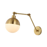 Alba 8"  Mid-Century Modern Arm-Adjustable Iron/Glass LED Sconce