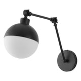 Alba 8"  Mid-Century Modern Arm-Adjustable Iron/Glass LED Sconce