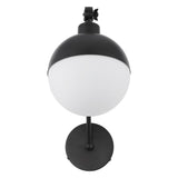 Alba 8"  Mid-Century Modern Arm-Adjustable Iron/Glass LED Sconce
