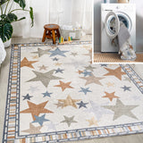 Star Gazer Geometric Machine-washable Area Rug
