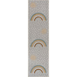 Minha Rainbow Dot Modern Machine-washable Area Rug